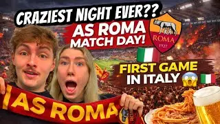OUR FIRST ITALIAN FOOTBALL GAME!! 😱 AS ROMA WAS INSANE! 🇮🇹⚽️ (ROME VLOG 2)