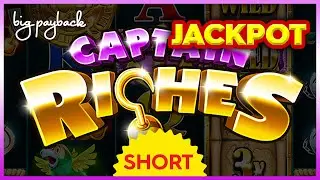 JACKPOT HANDPAY! Captain Riches Slot - 1ST ON YOUTUBE! #Shorts