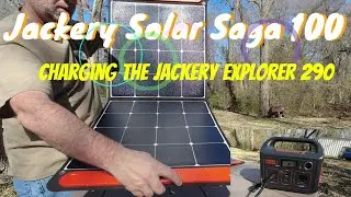 Unboxing JACKERY SOLAR SAGA 100 Solar Panels and Charging the Jackery Explorer 290 Power Station