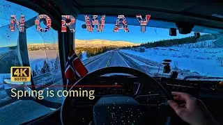 March in Norway - is it spring already? POV TRUCK DRIVING NORWAY 4K60 