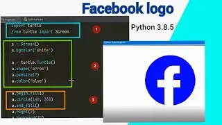 Creating Facebook logo with python 3.8.5 | Python Projects Ideas 2021