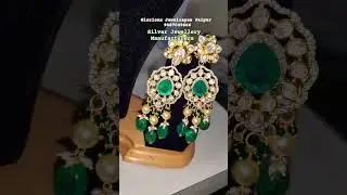 Beautiful Silver Polki Earrings For Wedding Season | Glorious Jewelcapes Jaipur Manufacturers