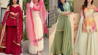 New fancy palazzo suit designs || Trending plazo designs with kurti