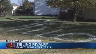 A backyard, Ohio State-*ichigan sibling rivalry