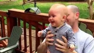 Baby Laughing At Bubbles! Must See This Funny Laugh