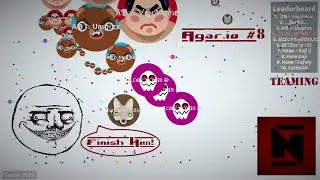 Agar.io #8 -Teaming | Epic TrickSplits + Ghost Skin