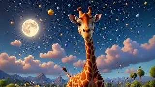 The Giraffe Who Painted the Moon 🦒🌙 | Magical Animal Story for Kids | Creativity & Imagination