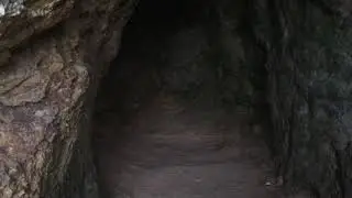 The little cave home on Perranporth beach -North Cornwall