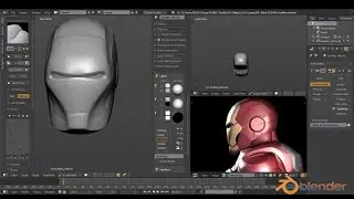 Iron Man Helmet Sculpting_Part1 (Blender 2.71)