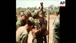 LIB 22-2-70 CAPTURED NORTH VIETNAMESE ARMS ARE SHOWN OFF