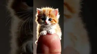 The World&rsquo;s Smallest Kitten: Adorable Fluff on a Finger! #kitty #kittycat #cat #tiny #adorable