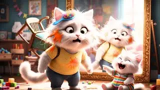 Baby Cat&rsquo;s Pranks Gone Wild 😜😂 | mist and moon | #ai #aishorts #funny #prank #animation #aicatvideos