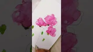water colour flower||#shortsfeed #watercolor #art #status #painting #drawingtutorial #drawing #short