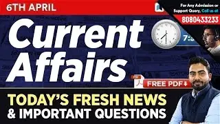 #282 : 6th April 2019 Current Affairs in Hindi | Current Affairs 2019 Questions + Static GK Tricks