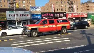 FDNY Battalion 52 responding to report of track fire