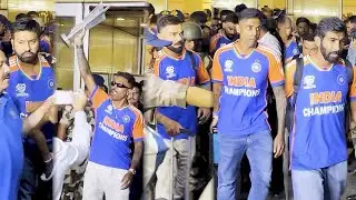 ICC T20 World Cup : Team India GRAND Welcome At Mumbai Airport - Rohit Sharma, Virat Kohli 🏏