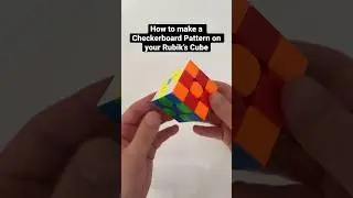Как сделать шахматный узор на кубике Рубика #кубизм #рубики #шахматнаядоска #шорты