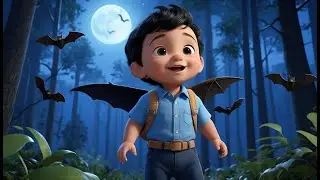 🦇 Bat Friends Fly in the Sky 🎵 | Nighttime Song | Fun Learning | Little Duck Rhymes