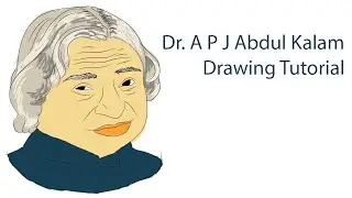 A P J Abdul Kalam.  Drawing tutorial