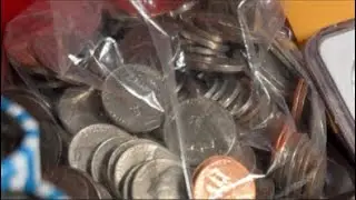 Late night, Coin sorting KLOON Channel 7 Las Vegas  NEWS  silver price over 90 ￼