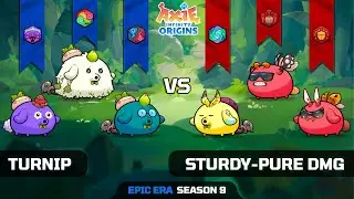 TURNIP-SNAKE-JAR vs STURDY-PURE DMG | SEASON 9 | AXIE INFINITY ORIGINS