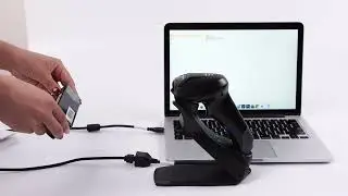 TEEMI Versatile 2D Bluetooth Barcode Scanner with Wall Mountable USB Cradle