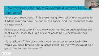 Quarter Auction Educational Session
