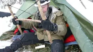 Новогодняя ночь  23-24г. в лесу в - 20 .Один с Тунгусом