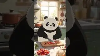 Panda Cooks and Fishes Like a Pro! 🐼🎣 #Shorts #ai #aicat