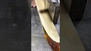 cutting thin slices of wood with band saw for woodworking projects to create smooth surface finishes