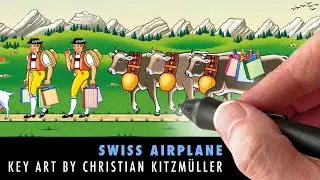 Key Art for a SWISS AIRPLANE