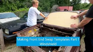 1981 Volkswagen Rabbit Pickup Restoration Episode 6 // Front End Swap Templates - Windshield
