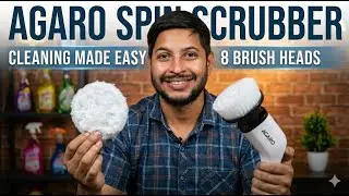 AGARO Royal Electric Spin Scrubber | Home Cleaning Made Easy 🧹 | 8 Replaceable Brush Heads | HCIHU
