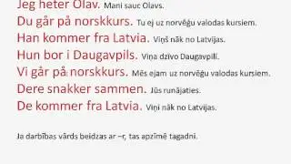 Norvēģu valodas kursi - Vietniekvārdi