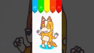 Draw Bluey Chili dancing || How to draw Bluey Chili #shorts #bluey #cartoon #drawing #baby #art