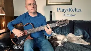 Guitar backing track in A minor for beginners or advanced. Learn, play and relax (+ separate lesson)