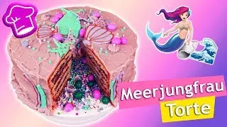 Meerjungfrau Torte selber machen | Überraschungs Torte | Surprise Torte | Einfache Geburtstagstorte