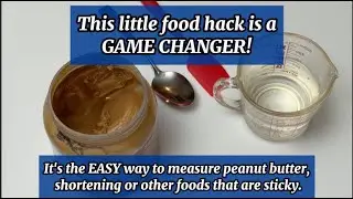 Food Hack: Step by Step. Measuring Peanut Butter the EASY WAY