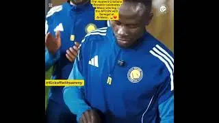 C.Ronaldo celebrates Mane winning the AFCON with Senegal at Al-Nassr ❤️ afconwinner #alnassr. GOAT.