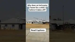 Why does an helicopter hover for a while before it takes off? #aeronautical #aviation  #helicopter