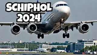 Airbus 320 Swiss Air DANGEROUS Big Landing at Schiphol Airport [2024]