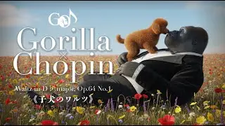 Chopin &ldquo;Minute Waltz&rdquo; 🎹 Gorilla & Toy Poodle Play to Classical Music 🐶🦍