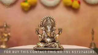BRASS DAGDUSHETH GANESH IDOL HEIGHT 4 INCHES