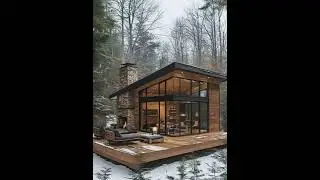 Mountain top cabin with a beautiful leisure platform#home #house #design #architecture #decoration
