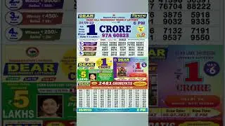 Nagaland Lottery SAMBAD DEAR EVENING 6:00 PM RESULT TODAY 20.09.2023 | NAGALAND STATE DEAR LOTTERY