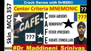 MNEMONIC to remember CENTOR criteria in Streptococcal pharyngitis