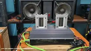 monolithic PA 2400Q speaker midbass rs audio & tweeter fountek ribbon DSP ground zero GZDSP-6. 8X