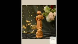 Baby Jesus Wood Carving Catholic Figurine Nativity Statue Christian Gift for Christmas Prayer Roo...