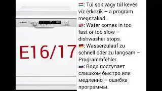 🔧 Siemens Dishwasher Error E16 / E17 &ndash; How to Fix | Water Inlet Problem |EN, HU, DE, RU | Help4Error