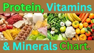 Protein Vitamins & Mineral. Chart.#protein #vitamins #minerals #viral #viralvideo #healthnaturalfood